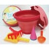 Set Brinquedos de Praia Compacto 7 em 1 Rosa | Saude Mayor