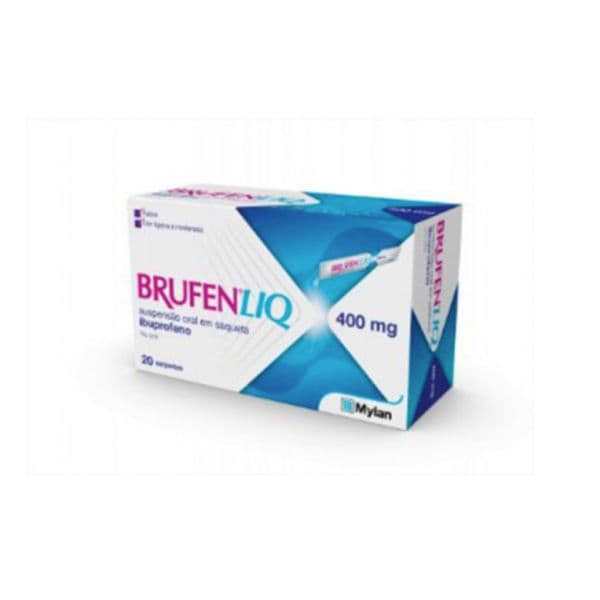 Ibuprofeno Brufen Liquído 200 mg 20 Saquetas