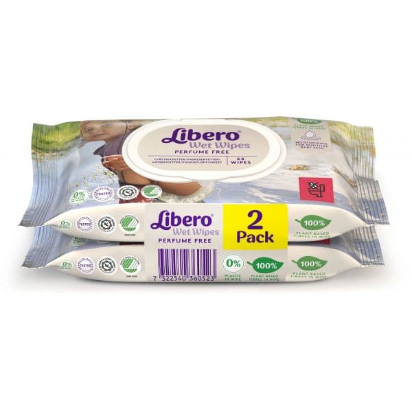 Libero WetWipe Toalhitas Sem Perfume 128 Unidades