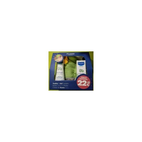 Mustela Kit Gel Lavante Suave 200ml + Hydra Creme de Rosto 40ml + Toalha
