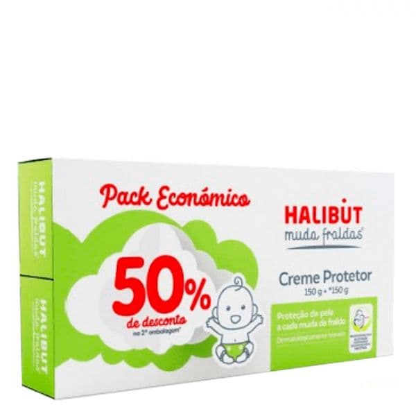 Halibut Muda Fraldas Creme Protetor 2x150g