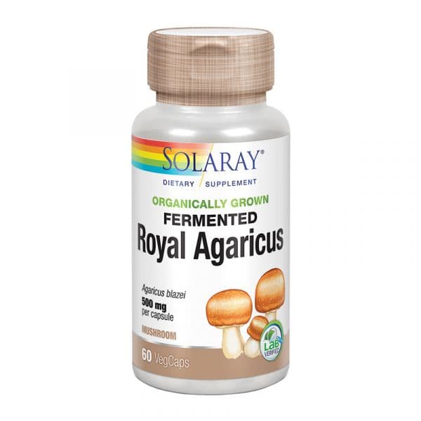 Solaray Cápsulas Vegetais Reais de Agaricus 500mg 60