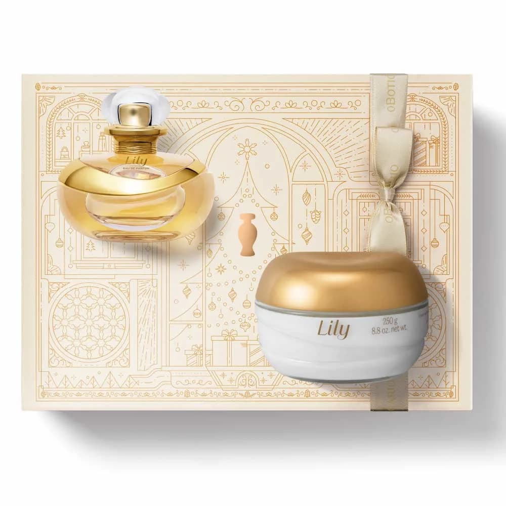 O Boticário Lily Eau de Parfum 75ml + Creme Hidratante Acetinado 250g Coffret