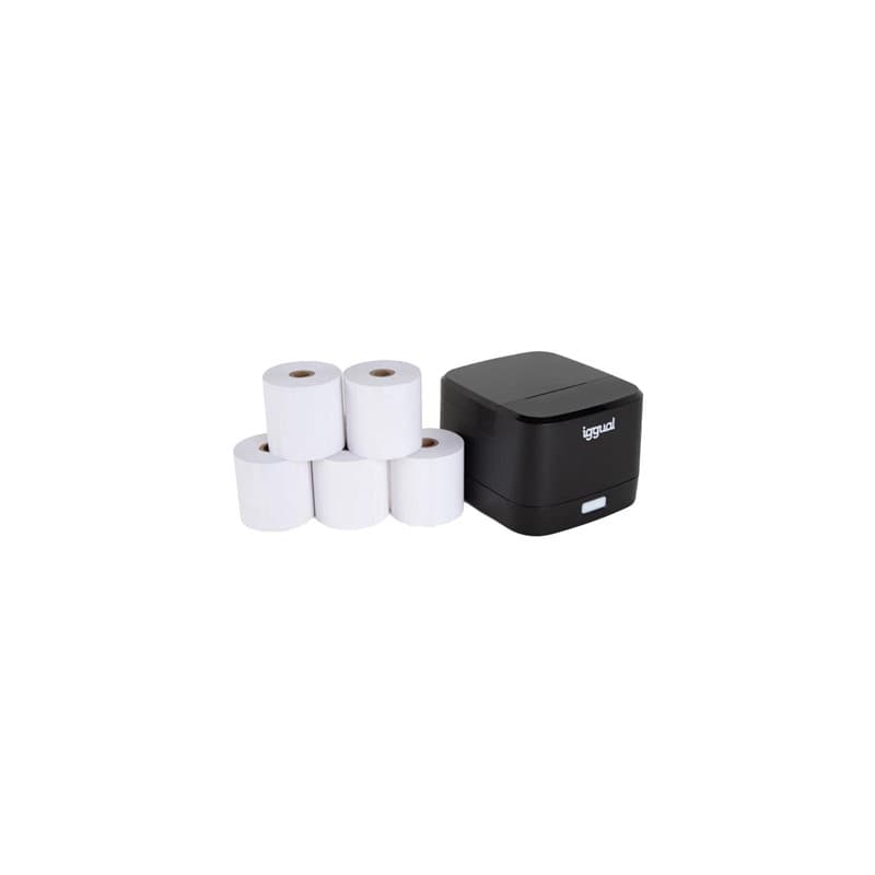 iggual Kit impressora térmica TP EASY 58 + 5 rolos