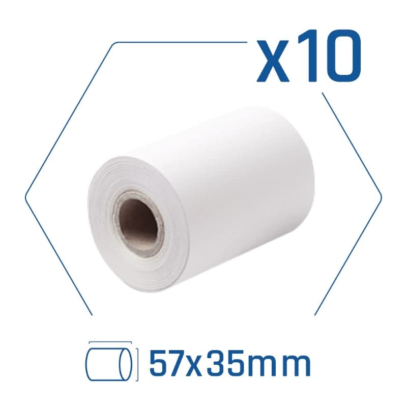 iggual Pacote com 10 rolos de papel térmico para telefone de dados, 57x35 cm
