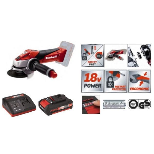Einhell Rebarbadora Bateria 115mm TE-AG 18 LI