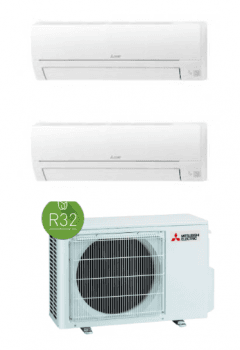Ar Condicionado Multi-Split Mitsubishi Electric MXZ-2HA50VF com MSZ-HR42VF e MSZ-HR25VF – Conforto e Eficiência para 2 Divisões