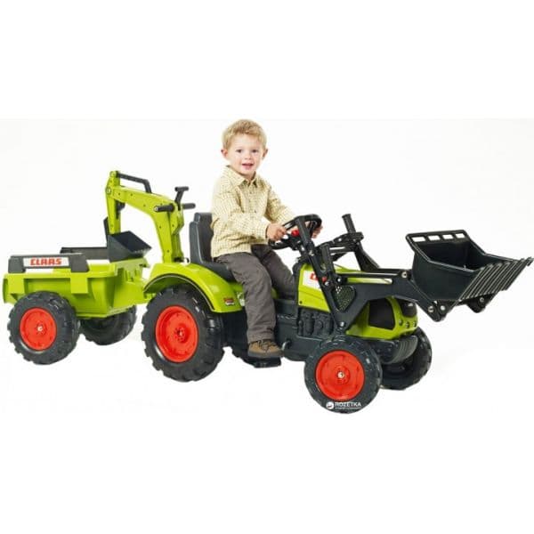 Falk Tractor Claas a Pedais Com Atrelado e Básculas - FLK2070Y