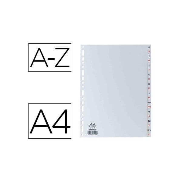 Elba 25 un. Separadores Alfabeticos A4 Gris TN3330 304505 - 3045051722201