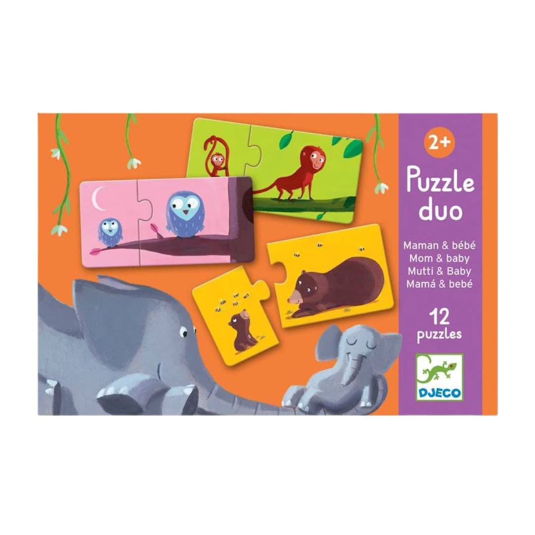 Djeco puzzle duo mãe e bebé – puzzle educativo +24 meses