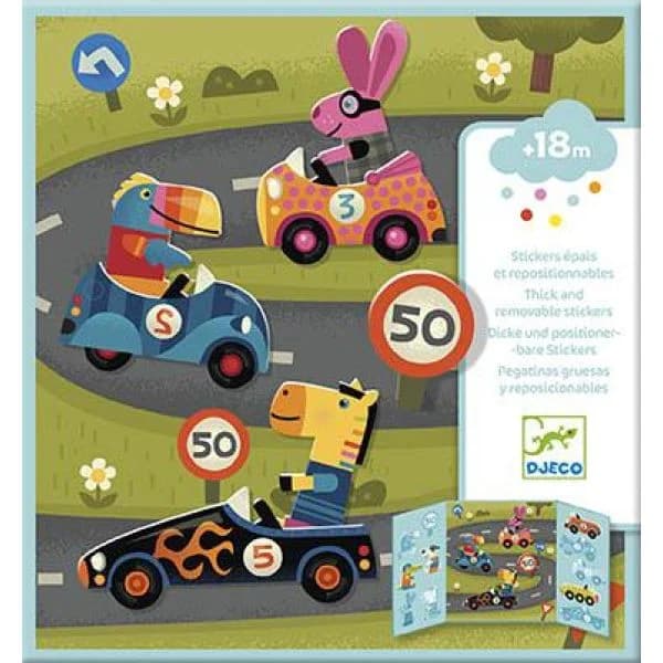 Djeco Carros Autocolantes Removiveis