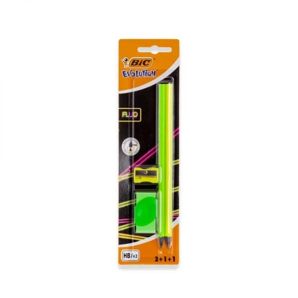 Bic Evolution Flou Grafite 2HB + Afia + Borracha 2HB