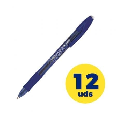 CAJA DE BOLÍGRAFOS DE TINTA DE GEL BORRABLE BIC GELOCITY ILLUSION