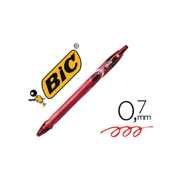 Bic Esferográfica Gelocity Quick Dry Vermelho 12 Un.