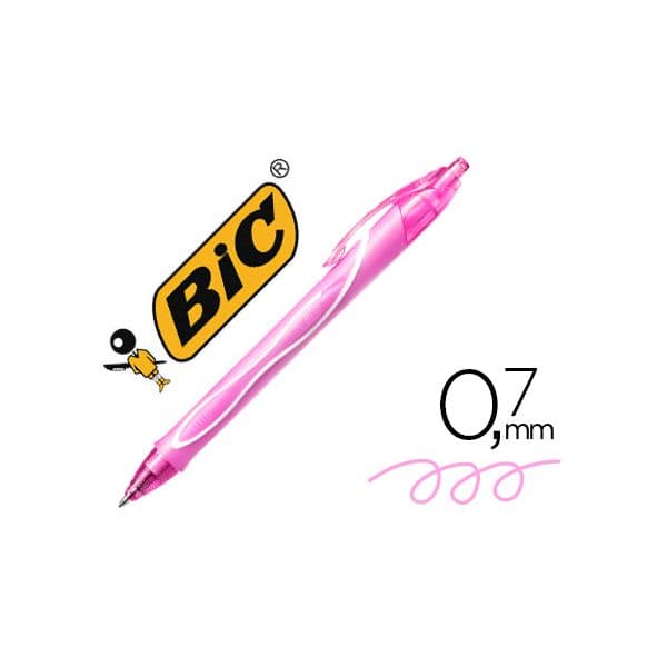 Bic Esferográfica Gelocity Quick Dry Rosa 12 Un.