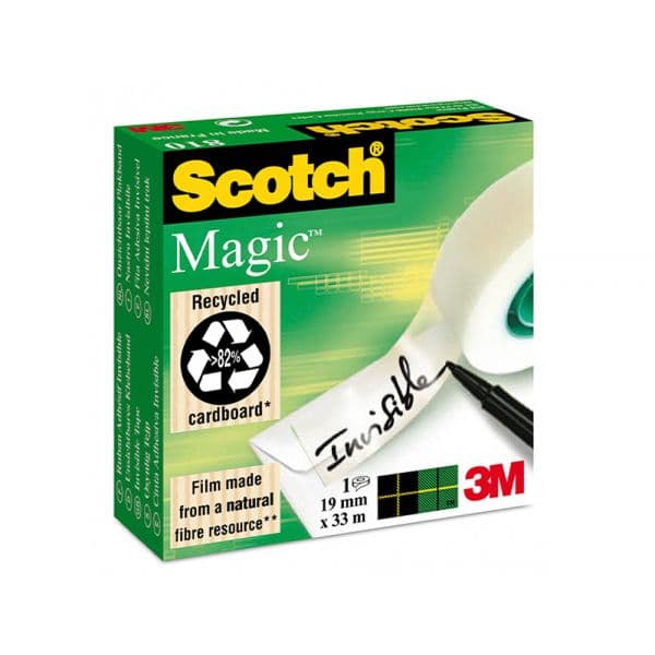 3M Fita Adesiva Invisível 33M x 19MM Pack 6 Rolos