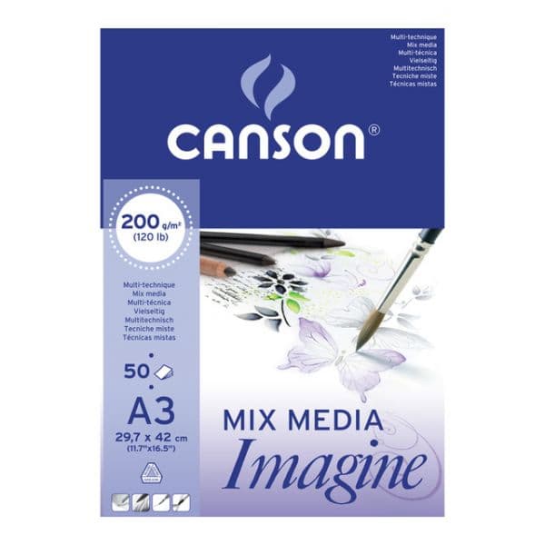 Canson Bloco de Desenho A3 Imagine 200g 50 Fls