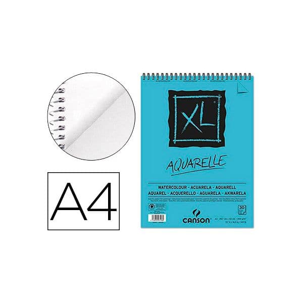 Canson Bloco de Desenho A4 XL Aquarelle 300g 30 Fls - 400039170