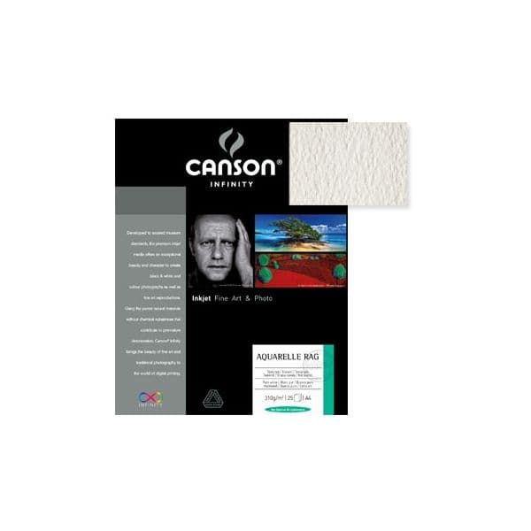 Canson 25 un. Fls Papel Algodão A4 Infinity Aquarelle Rag 310g