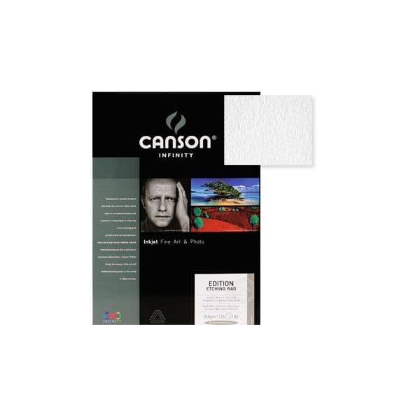 Canson 10 un. Fls Papel Algodão A4 Infinity Edition Etching Rag 310g