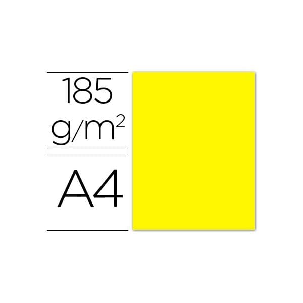 Guarro 50 Fls Cartolina Din A4 Amarelo Canário 185g - 54746