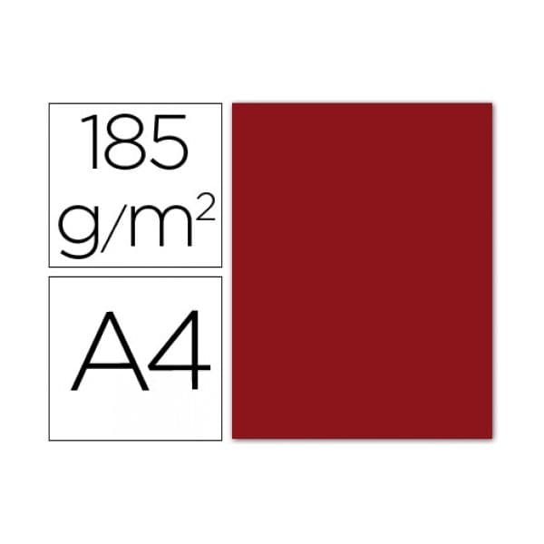 Guarro 50 Fls Cartolina Din A4 Granate 185g - 54796