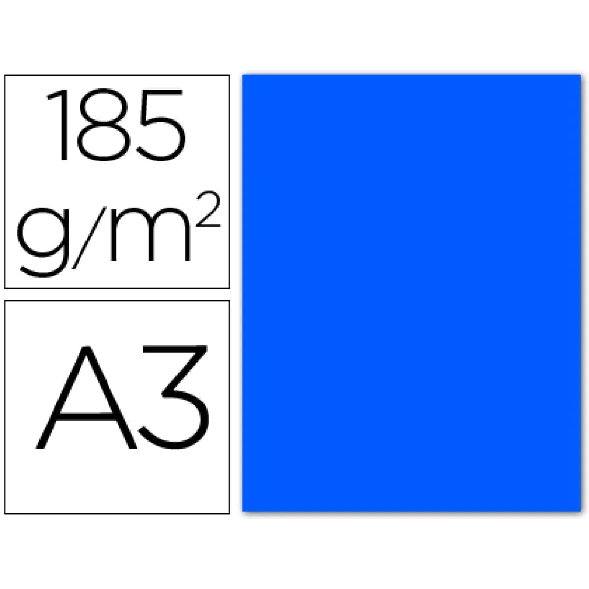 Cartolina guarro din a3 azul mar 185 gr pack de 50 folhas