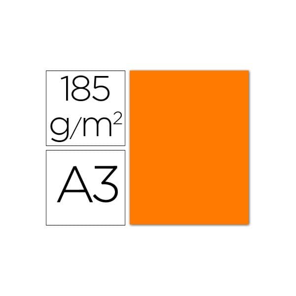 Guarro Cartolina A3 Laranja Fluorescente 185 gr. (50 Folhas) - OFF054787CE