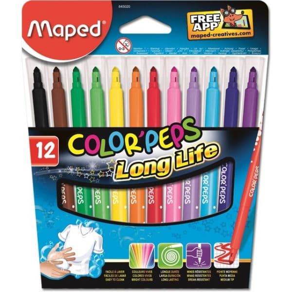 Maped 12 un. Marcadores Color Peps Long Life