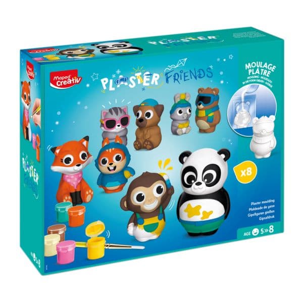 Maped Creativ Kit de Moldagem em Gesso Plaster Friends Animais