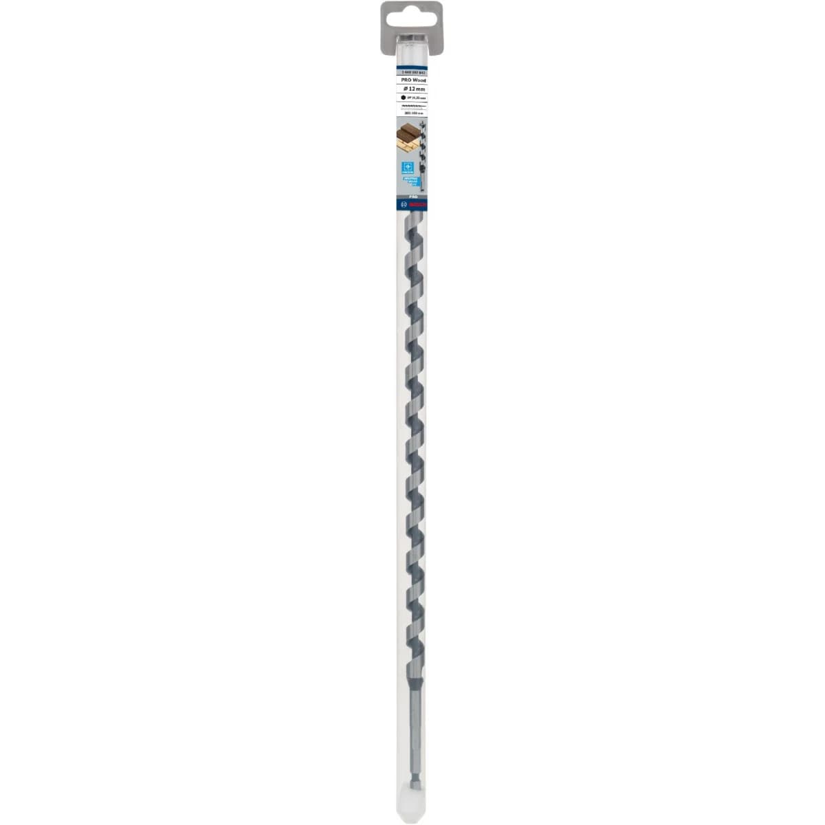 Broca em espiral com serpentina PRO Wood, 12 x 385 x 450 mm refª 2608597642 BOSCH - 2608597642 - Ferramentaspro.pt
