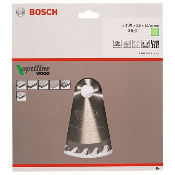 Bosch Professional Op Wo H 190x20-36 Disco Circular Multimaterial Prateado