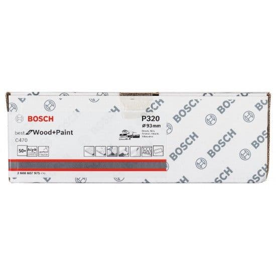 Bosch Professional Paint 93x185 Mm Gr 320 Banda de Lixa 50 Unidades Dourado Tamanho Único / EU Plug