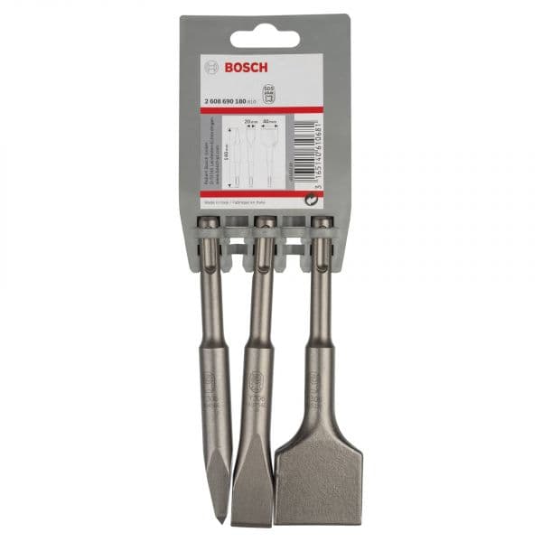 Bosch Chisel Set Sds Plus 3 Pcs 140 mm - 2608690180