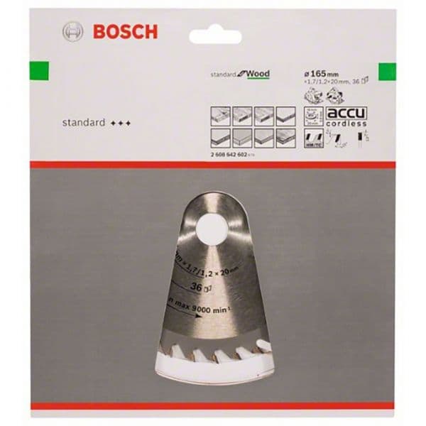 Bosch Professional Op Wo H 165x20-36 Circular Saw Blade Prateado
