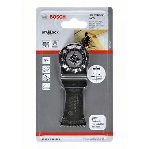 Bosch Conjunto Professional Aiz 32 Bspc Hardwood Curve Lâmina De Serra Segmentada 5 Unidades Prateado