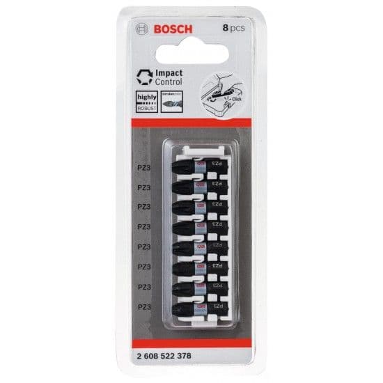 Pontas de aparafusar e chaves de caixa Conjunto de pontas de inserção Impact Control (8XPZ3) refª 2608522378 BOSCH