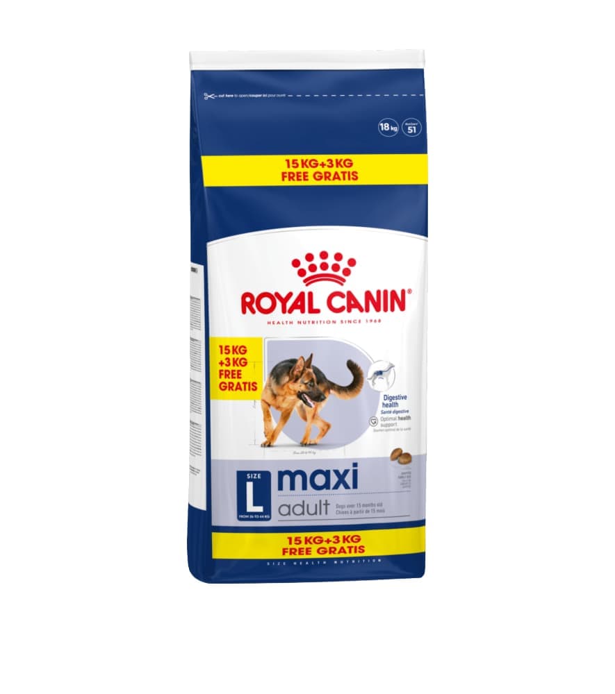 Royal Canin Maxi Adult 15kg + 3kg Oferta Ração para Cão - Campet