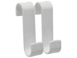 conjunto 2 cabides para secador de toalhas actuel branco 7x11.5cm