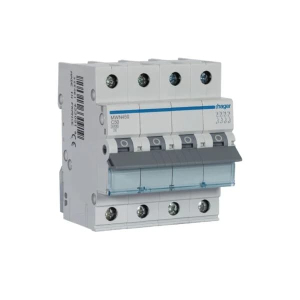 Disjuntor 4P 63A C 3kA 4M MWN463 | Hager