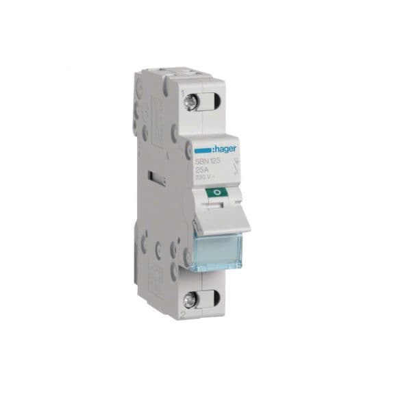 Hager Interruptor Modular de Corte SBN125 1P 25A
