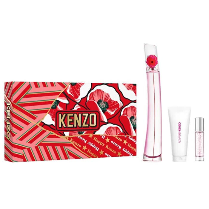 Flower By Kenzo Poppy Bouquet Gift Set EDP 100 ml, body lotion 75 mleminiature EDP 10 ml