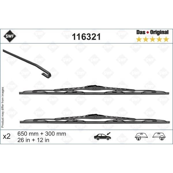SWF Escova do Limpa-vidros - 116321
