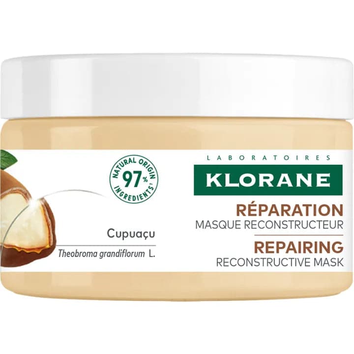 Klorane Máscara Capilar Cupuaçu Reparadora e Reconstrutiva Cabelo Seco 250ml