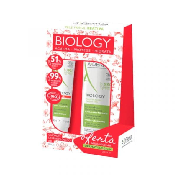A-Derma Biology Pele Rosácea Creme + Água Micelar Coffret