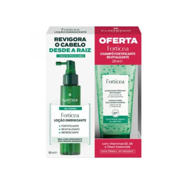 René Furterer Forticea Loção Tónica Fortificante 100ml + Shampoo Fortificante Energizante 200ml