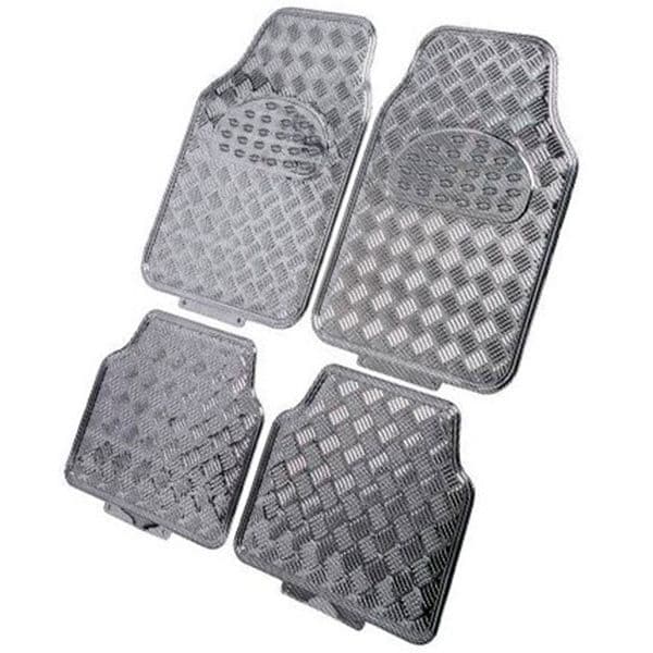 Péraline Kit 4 Tapetes Pvc Alumínio Cinza Cinza|alumínio - 03.00089AL