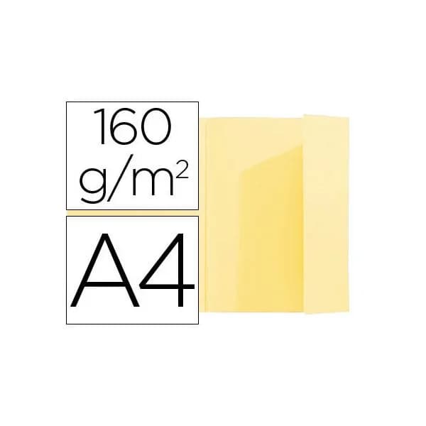 Exacompta Classificador de Cartolina Din A4 Amarelo 160g/m2 c/ Aba Interior 100 Un.