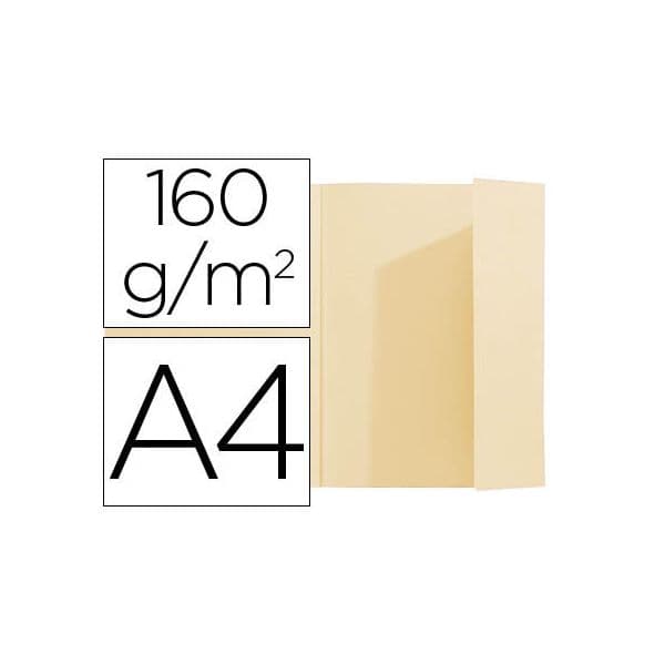 Exacompta Classificador de Cartolina Din A4 Creme 160g/m2 c/ Aba Interior 100 Un.