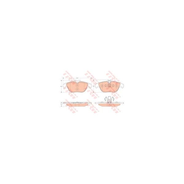 TRW Jogo de 4 pastilhas de travão traseiro - 3322938226770